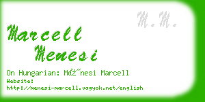 marcell menesi business card